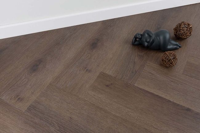 Nature2Floor Elegance Herringbone Click "Dąb ciemnobrązowy" | Zintegrowana izolacja akustyczna
